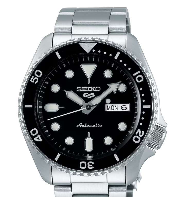 Seiko 5 Sports Mens Stainless Steel Bracelet Watch With Code