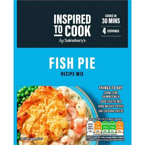 Fish Pie Recipe Mix, Inspired to Cook 20g - 28p @ Sainsbury's The Shires Retail Park Leamington Spa