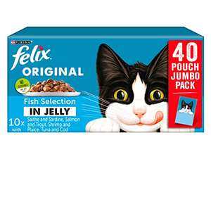 Felix Original 40 x 100g £11.48 / £10.91 Subscribe & Save + 20% Voucher on 1st S&S @ Amazon