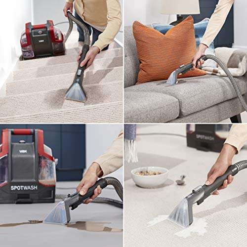 Vax SpotWash Spot Cleaner. Lifts Spills and Stains from Carpets, Stairs, Upholstery. Portable and Compact.CDCW-CSXS, 1.6L, Red £99 at Amazon