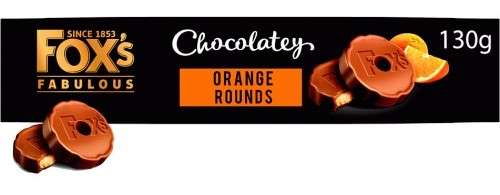 Fox's Biscuits Chocolatey Rounds 130g - Limited Edition Orange / Milk / White / Salted Caramel
