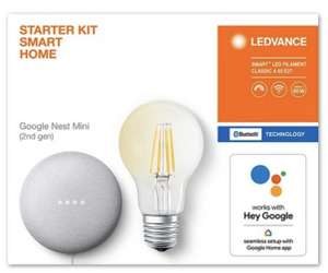Ledvance Smart+ Bluetooth E27 Filament Bulb with Google Nest Mini(2nd Gen) Kit - £30 + £4.99 Delivery @ Studio