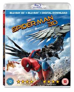 Spider-Man Homecoming 3D Blu Ray £1.24 with code @ HMV (free click and collect)