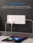 meross Smart Power Strip, 6 AC Outlets + 4 USB Ports + HomeKit Alexa Google , Smart Extension Lead £34.08 @ Amazon