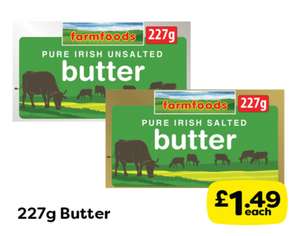 Farmfoods Irish Butter Salted/Unsalted 227g