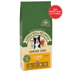 50% Off Short Dated Dog Food - e.g Puppy Lamb & Rice Dry Dog Food 2KG £5.95 + £2.99 delivery @ James Wellbeloved