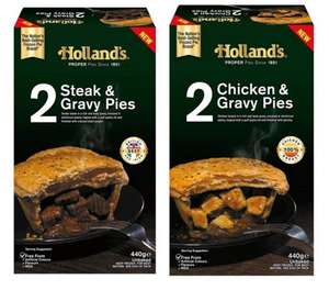 Holland's 2 Steak & Gravy/Chicken & Gravy Pies are £1.49 @ Farmfoods