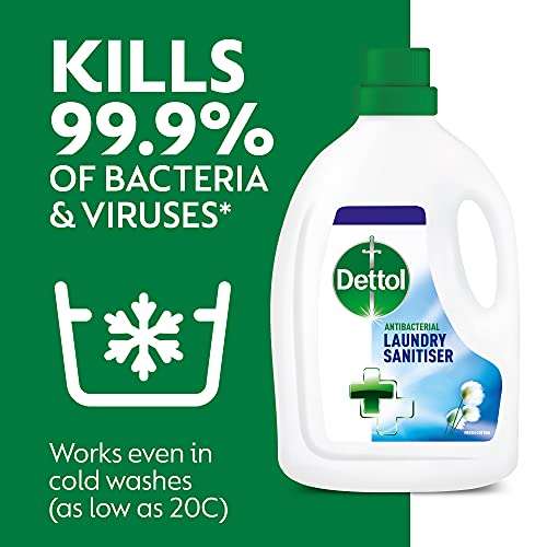 Dettol Antibacterial Laundry Cleanser, Fresh Cotton, 1.5 Litre £3 @ Amazon