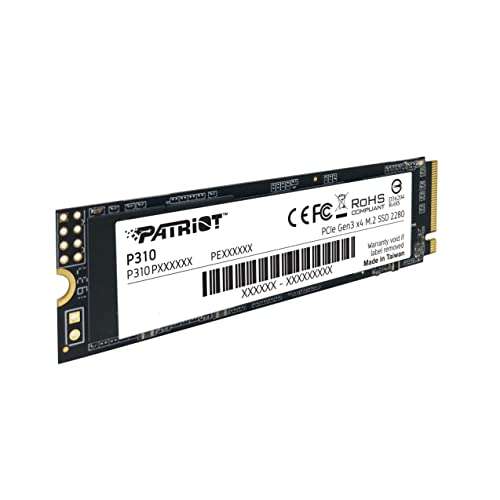 Patriot P310 480GB Internal SSD - NVMe PCIe M.2 Gen3 x 4 - Solid State Drive - £24.98 - Sold and dispatched by Ebuyer on Amazon