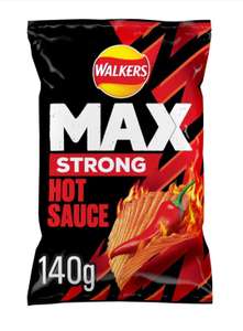 Walkers Max Strong Hot Sauce Blaze Sharing Bag Crisps 140g (Wolverhampton)