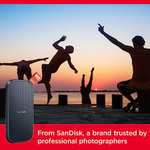 SanDisk 1TB Portable SSD – up to 800MB/s Read Speed, USB 3.2 Gen 2, Black