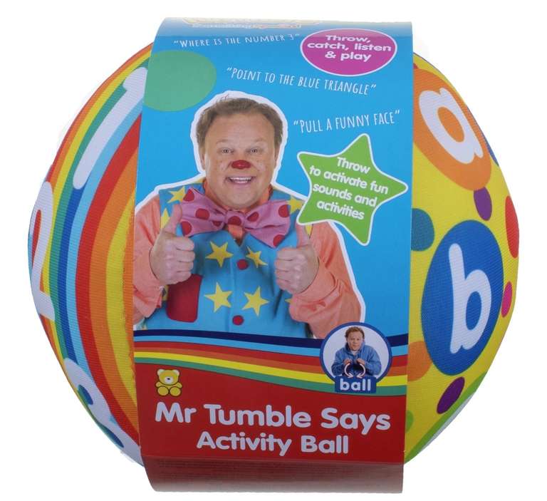 Super Soft Sensory Mr Tumble Soft Toy £6 / Mr Tumble Soft Activity Ball £7 (Free Collection) @ Argos