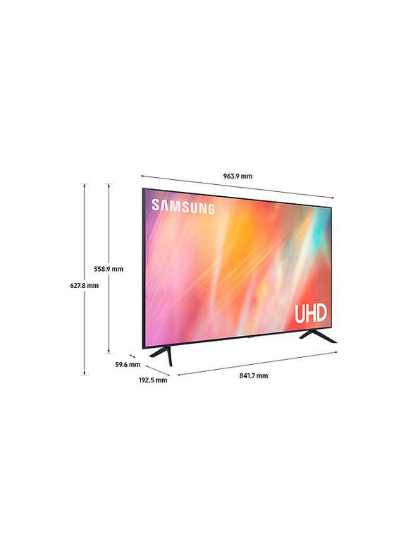 Samsung UE43AU7100 HDR 4K Ultra HD Smart TV, 43 inch (5 year warranty) - £349 @ John Lewis
