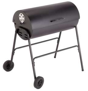 Argos Home Drum Charcoal BBQ With Cover & Utensils - Free C&C