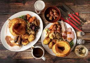 Toby Carvery 2 course meal for 2 £17.50 + 99p admin fee @ Wowcher