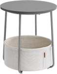 Vasagle Side Table with Fabric Storage Basket W/Code