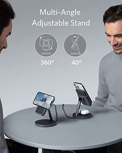 Anker Wireless Charger (MagGo), 633 2-in-1 Wireless Charging Station - £44.99 Sold by AnkerDirect and Fulfilled by Amazon