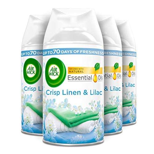 Air Wick Air Freshener Crisp Linen and Lilac Scent,4Pack, 250 ml x4 £7.20/£6.48 Subscribe & Save £5.76 after 5% Voucher on 1st S&S @ Amazon