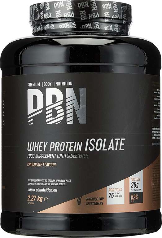 PBN Premium Body Nutrition Whey ISOLATE Protein Powder Kg Chocolate Servings