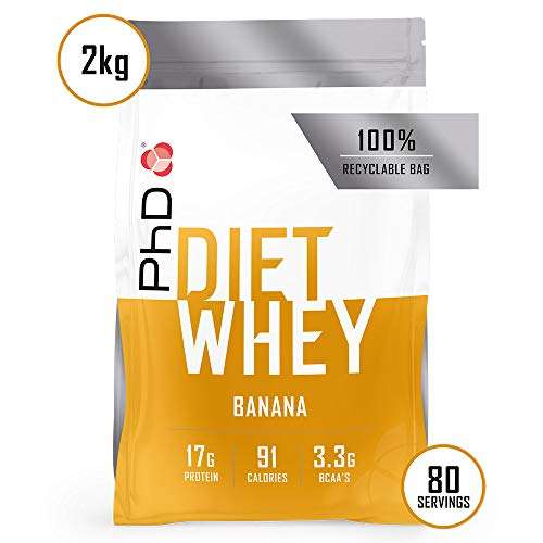 2kg Phd Diet Whey protein Banana - £23.98 / £21.58 S&S @ Amazon
