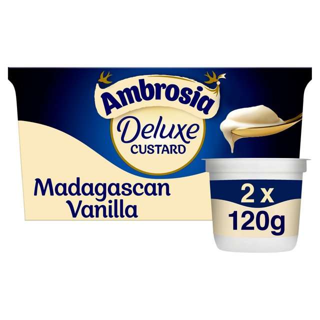 Ambrosia Deluxe Madagascan Vanilla Custard Twinpots 120g - 99p @ Morrisons