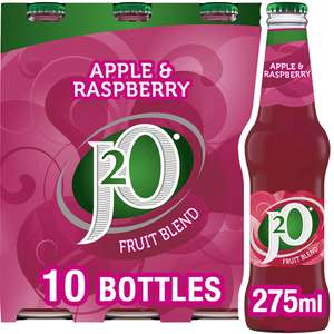J2O Apple & Raspberry Juice Drink 10x275ml