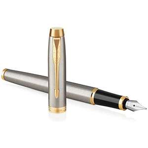 PARKER IM Fountain Pen, Brushed Metal, Medium Nib with Blue Ink Refill, Gift Box (1931656) £17.85 @ Amazon