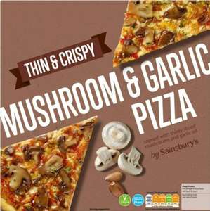 Sainsbury's Thin and Crispy Pizzas 7 Varieties like Mushroom and Garlic £1 @ Sainsbury's