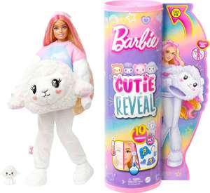 Barbie Cutie Reveal Cozy Cute Tees Doll with Lamb Plush Costume and 10 Surprises - Free C&C Only