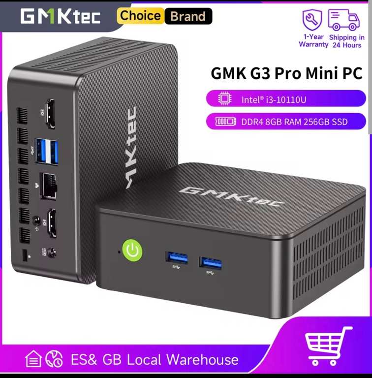 Gmktec G3 Pro Mini Pc Intel I3-10110U Ddr4 8Gb Ram 256Gb Ssd with code - Sold by GMKtec Direct Store
