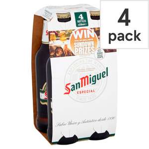 San Miguel 4X330ml Bottles (ABV 5%) £3.50 Clubcard Price @ Tesco