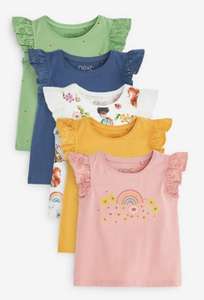 Next Multi Explorer Girl 5 Pack 100% Cotton tops (3months-7yrs) £9 + free click and collect @ Next
