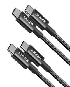 Anker USB C Cable, 2 Pack New Nylon USB C to USB C Cable (3.3ft 60W) - w/Voucher, Sold By Anker Direct FBA