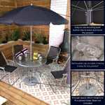 Samuel Alexander 4 Seater Garden Patio Dining Set with Parasol + free delivery