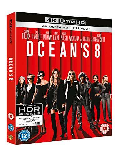 Oceans 8 4K blu ray £5.91 Sold by HarriBella.UK.Ltd and Fulfilled by Amazon