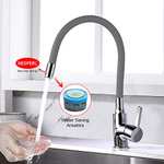 GRIFEMA GRIFERÍA DE COCINA-G4002-9 Kitchen Sink Mixer Tap with Flexible Spout, Grey, Chrome £24.64 at Amazon
