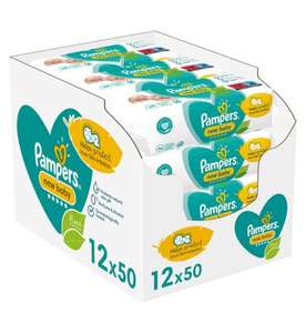 Pampers New Baby Wipes 12 Packs = 600 Baby Wet Wipes - £7.20 with code + £1.50 Click & Collect @ Boots