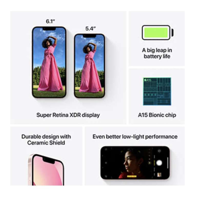 Apple iPhone 13 5G Smartphone Like New with code - (+ £21 Sim)