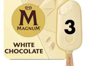 Magnum White Chocolate Ice Cream Sticks 3x100ml Nectar Price
