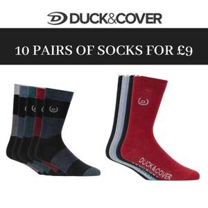 10 Pairs Of Socks (5 pairs of Shirkey + 5 Pairs of Levron) - £9 With Code (£2.99 delivery) - @ Duck & Cover