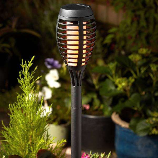 Party Flame Effect Solar Garden Torch, 4 Pack - Free C&C