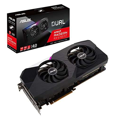 ASUS Dual AMD Radeon RX 6700 XT STD Edition 12GB GDDR6 £350.96 (£285.96 after cashback) Dispatches from Amazon Sold by EpicEasy Ltd