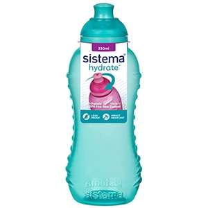 Sistema Twist 'n' Sip Squeeze Kids Water Bottle For School | Leakproof Plastic Water Bottle | 330 ml | BPA-Free | Assorted Colours
