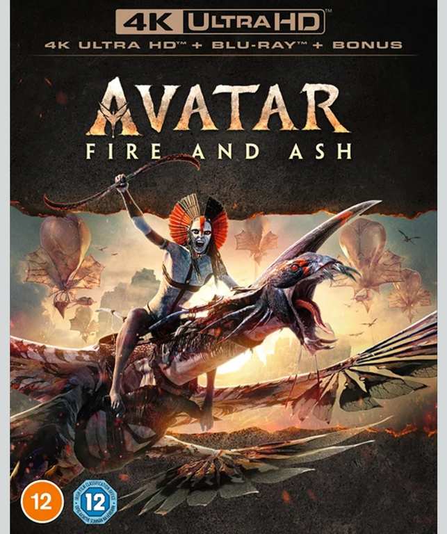 Avatar Fire and Ash 4K UHD, Blu-ray and Bonus - Prime Exclusive