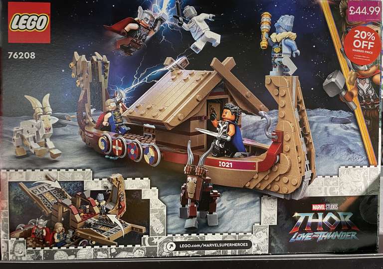 Marvel 76208 Lego Thor Love & Thunder Goat Boat £35.99 Instore Nationwide @Game