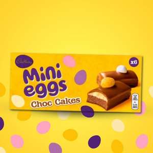 Cadbury Mini Eggs Choc Cakes (x6 Cakes) - £25 minimum spend for free delivery