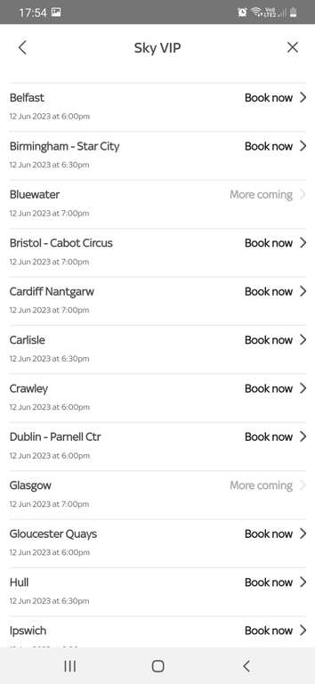 Greatest Days Free Cinema Tickets (Selected Locations) via SKY app @ Sky