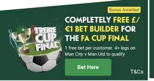 £1 Free Bet Builder for FA Cup Final @ Paddypower