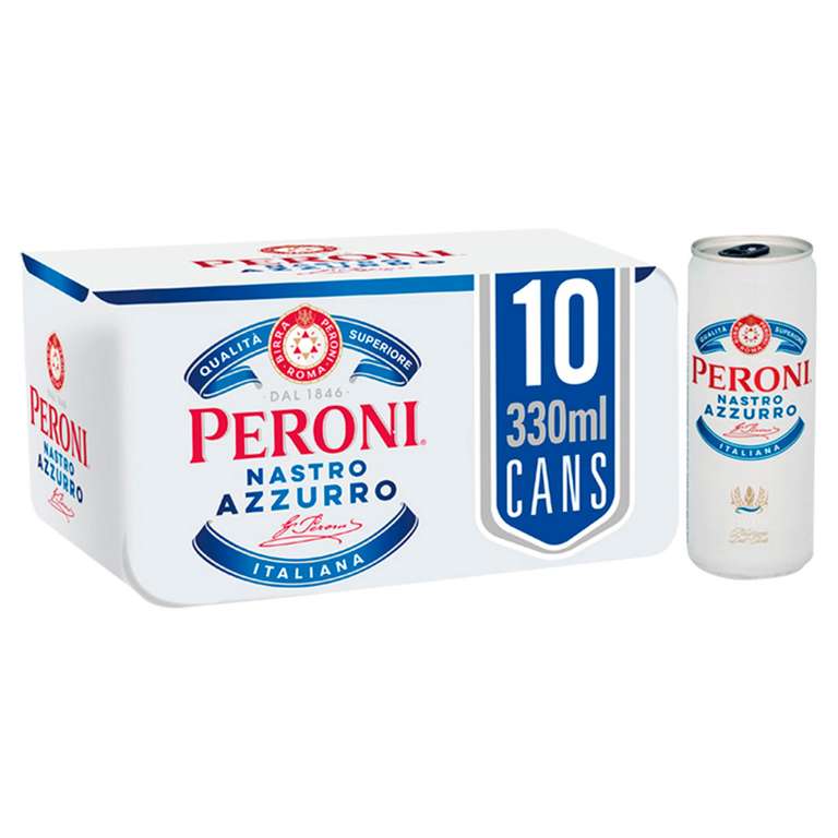 Peroni 10 x 330ml cans instore Mansfield Woodhouse