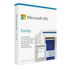 Microsoft Office 365 | Family Pack | 6 User Key Code | 1 Year | PC, Mac, Mobile, with code - £44.95 @ eBay/redrockuk